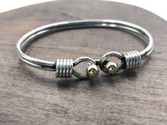 HIYASI様専用【管理番号107】 TIFFANY＆Co.  ティファニー ダブル フック＆アイ バングル ブレスレット SV925 K18