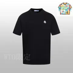 【今日WTO】MONCLER 小ロゴ ブラック ショートスリーブ-ME59