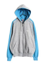 【お得なクーポン配布中!】 90s ナイキ フルジップ スウェット フード パーカー レディース L 小さめ M 程 オールド 初期 銀タグ NIKE トレーナー ツートン スウッシュ