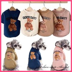 ドッグウェア　犬服　くま　スウェット　冬　裏起毛　可愛い　S M L　XL