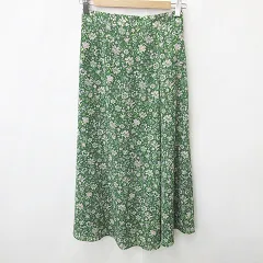 トッカ TOCCA スカート フレアースカート ロング丈 花柄 緑 ピンク グリーン 0のサムネイル