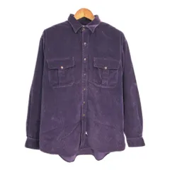 90年代 Polo by Ralph Lauren ポロ ラルフローレン コーデュロイシャツ パープル (メンズ XL) 中古 古着 S7920
