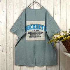 新品 ロゴTシャツ バックスリット チュニック コットン ミント フリー