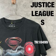 JUSTICE LEAGUE 저스티스 리그 블랙 T셔츠 반소매 S 남성 코튼 크루넥 마블 히어로 캐릭터 프린트 RN115665 USA 해외 수입 헌 옷 TK10499