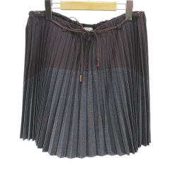 【中古】ブルネロクチネリ BRUNELLO CUCINELLI DS71718 膝上 ミニ プリーツスカート スカート 絹 シルク 38 灰系 ブルネロクチネリ BRUNELLO CUCINELLI DS71718 膝上 ミニ プリーツ