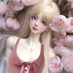BJDドール用 ウィッグ  1/3 1/4 1/6 ロングヘア 金髪 うすきんいろ カツラ DOLL ドールアクセサリー ドールウィッグ