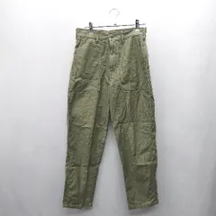 ◇ Θ LOWRYS FARM ローリーズファーム コットン100% ストレートパンツ サイズM カーキ レディース E  【1410290062616】