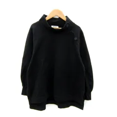 ズッカ zucca カットソー スウェット 長袖 ハイネック 無地 オーバーサイズ M 黒 ブラック ZU23JJ042 /SY18 ■GY12のサムネイル