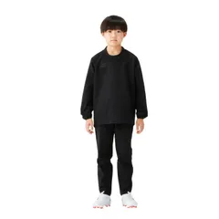 ニューバランス キッズ ピステ 上下 130-160cm 子供服 Newbalance BlackOutCollection ジュニア 長袖プルオーバー パンツ セットアップ サッカー 子ども用 ウィンドブレーカー/ABT45270-ABP45271-BK