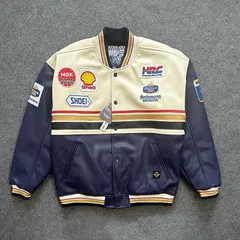 ★アウトレット★新品 ロスマンズ Rothmans RACING HRC MotoGP NSR レーシング レザー ジャケット レア品 バイクウェア スポーツ アウトドアのサムネイル