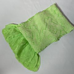帯揚げ　黄緑　正絹　絞り振袖用　使用可