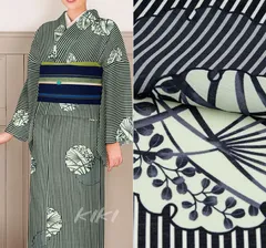 夏着物 正絹 縦絽“おしゃれ度増して夏ムードを盛り上げる市松☆”小紋 M-96 夏着物 正絹 縦絽“おしゃれ度増して夏ムードを盛り上げる市松☆”小紋