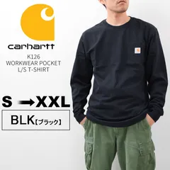 Carhartt カーハート K126 Tシャツ ロンT メンズ 長袖 ポケット付き  BLK ブラック 各サイズあり【新品・正規品】