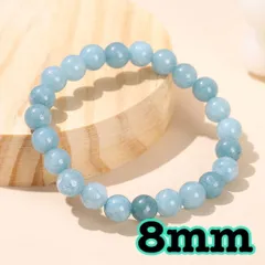 ブレスレット パワーストーン 水色 ブルー 8mm