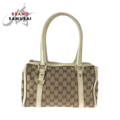 GUCCI グッチ アビー ベージュ アイボリー ゴールド金具 GGキャンバス 130942 ハンドバッグ ミニボストンバッグ ショルダーバッグ 500324【中古】