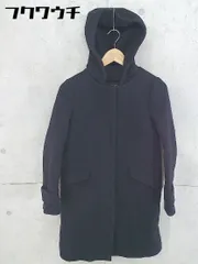 ■ green label relaxing UNITED ARROWS ウール フード コート サイズ36 ネイビー レディース 【中古】 【1102040014296】