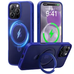 《訳あり新品★外箱段ボールにキズ・汚れあり・中身は新品です》CASEKOO iPhone 16 Pro Max 用 ケース (紺桔梗)