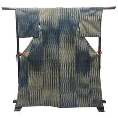 京やH173 レア物 希少品 重要無形文化財 久留米絣技術保持者【山村省二】作 久留米絣 木綿 特選 単衣 希少 山藍 山村省二 久留米絣 単衣 綿 灰汁発酵建物 正藍染 草木染 手織 天然藍染  伝統工芸品 広衿仕立て もめんの着物 単衣の時期の着物