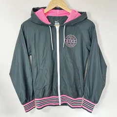 (^w^)b NIKE ナイキ ジップアップパーカー フーディ ウインドブレーカー ライトアウター ポリエステル100% 薄手 羽織り スポーツMIX トレーニングウェア チャコールグレー系 レディース サイズS