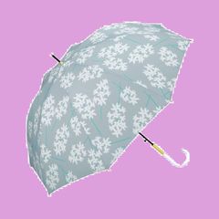 【人気商品】Wpc. 雨傘 ヒヤシンス グレー 長傘 親骨58cm 大きい ジャンプ 晴雨兼用 レディース 女性 花 クリア 持ち手 透明 和装 着物 浴衣 上品 おしゃれ 可愛い 大人 通勤 通学 7803-04-001