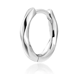 【在庫処分】ツイスト 片耳/両耳用ピアス カッティング 黒 ノンアレルギー シルバー イヤリング シルバー ブラック ピアス ピアス つけっぱなし 人気 メンズ ユニセックスアクセサリー シンプルフープピアス ギフト KRKC&CO