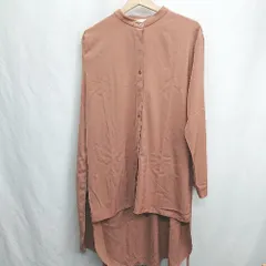 ◇ ⊂ Simplicite サンプリシテ ウエスト紐 長袖 ロング ワンピース サイズF オレンジ系 レディース E  【1412090059254】