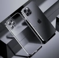 iPhone 11 12  カラーフレーム ソフトクリア ケース カバー