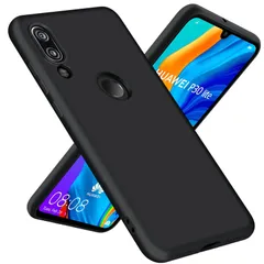 YULNCUZ Huawei nova lite 3 ケース シリコンケース TPU 耐衝撃 ソフト 薄型 ファーウェイ ノヴァ ライト3 ケース 携帯カバー 全面保護 カメラ保護 柔らかい殻 黄変防止 軽量 ストラップホール付き 一体型 保護カバー 黒 GJ