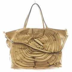 ヴァレンティノ ガラヴァーニ VALENTINO GARAVANI トートバッグ ハンドバッグ ショルダーバッグ 2way フラワー レザー ベージュ /AN3のサムネイル