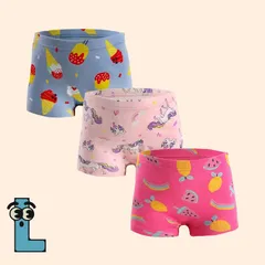 送料無料 Lセット 3枚セット キッズ ボクサーパンツ 女の子 女児 ガールズ 小学生 下着 パンツ ショーツ インナー 肌着 綿 快適 洗濯簡単 春夏秋冬 普段使い フィット 100cm 110cm 120cm 130cm 140cm 150cm