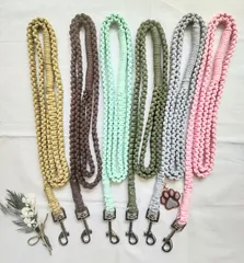 【小型犬・猫用】マクラメ編みのお出かけリード