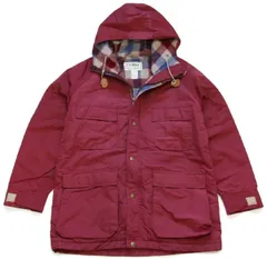 80s USA製 L.L.Bean BAXTER STATE PARKA ウールライナー ナイロン マウンテンパーカー バーガンディ W-M★ビンテージ ジャケット