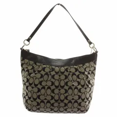 コーチ COACH ソーホー プリーテッド シグネチャー コンバーチブル トートバッグ ショルダー 2WAY キャンバス レザー 総柄 ロゴ 黒 ブラック F13744 /XZ ■GY11