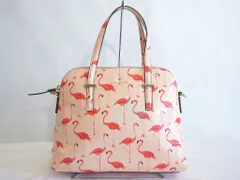 【216856】kate spade ケイトスペードニューヨーク  フラミンゴ柄　ショルダー/ハンドバッグ　2WAYバッグ - ピンク