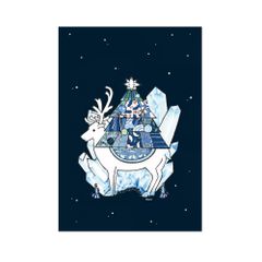 グリーンランドの夜｜クリスマスポストカード