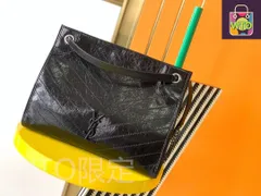SAINT LAURENT ニキ ショッピングバッグ - 33×27×11.5cm オイルドレザー [本日WTO|新品未使用品]-WT0輸入-XMR92