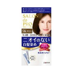 サロンドプロ 無香料ヘアカラー 早染めクリーム(白髪用)5K 栗色がかったナチュラルブラウン 医薬部外品　送料無料