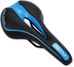 Calm Wish compatible road bike saddle, lightweight, cushioned, waterproof, suitable for mini velo, mountain bikes, and other bicycles. Comfortable and versatile (blue).