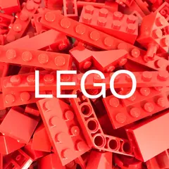 正規品 中古 LEGO レゴ   色分けブロック バラ【赤／レッド】300g以上 大量まとめ売り HN-479  361