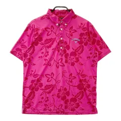 サイズ：L CALLAWAY キャロウェイ  半袖ポロシャツ ハイビスカス柄 ピンク系 [240101459011] ゴルフウェア メンズ ストスト