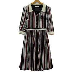 REDYAZEL  レディアゼル ストライプワンピース sizeS/ブラック×レッド×ホワイト