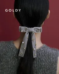 GOLDY/ゴールディ/デコラティブ ベロア リボン バレッタ/アクセサリー/6241103のサムネイル