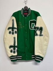 CVTVLIST CREW UNIVERSITY JACKET カタリスト クルー ユニバーシティ ジャケット 緑 グリーン 白 ホワイト アウター スタジャン 新品 サイズ1 タグ付