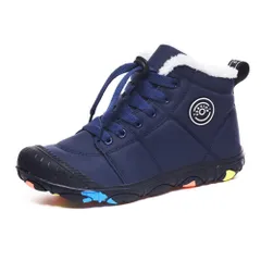 ☆ ネイビー ☆ 32(20cm) ☆ キッズブーツ ジュニア スノーブーツ 子供靴 スノーブーツ キッズ キッズブーツ ウインターブーツ スノーシューズ 子供靴 シューズ 裏ボア 裏起毛 子供 こども 子ども あったか ふわふわ もこもこ 防滑