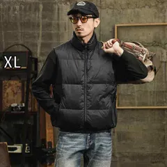 [XL ]メンズ ファッション 服 男性用 オシャレ シンプル 大人 かっこいい ストリート ダウン ベスト 秋 アウトドア ウェア アメリカン スタイル カジュアル 暖かい ベスト 
