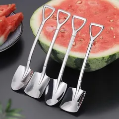 4本セット(形状選択可能)　スコップ　シャベル　デザイン　キッチン　スプーン　食器　器具　フルーツ　の　メロン　スイカ　ケーキなど　洋菓子　かき氷　カキ氷　などを食べる際に使えば楽しめます。ハロウィン　クリスマス　イベントのサムネイル