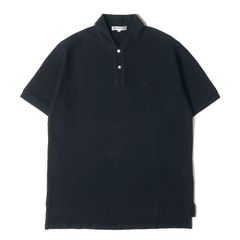 EMPORIO ARMANI エンポリオアルマーニ ポロシャツ サイズ:L / 90s ワンポイント刺繍 鹿の子 ポロシャツ / ネイビー 紺 / トップス 半袖【メンズ】【中古】