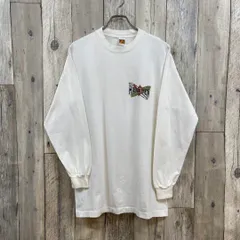 OLD HANG TEN 90s ハンテン 米国製 シングルステッチ 両面プリント 長袖 Tシャツ ロンT Lのサムネイル