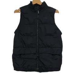 90~00's/90～00年代 NIKE/ナイキ ダウンベスト 白タグ キッズ ボーイズ ワンポイントプリント China製 メンズ L 147-158cm ブラック