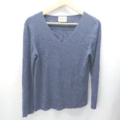 ◇ UNITED ARROWS ユナイテッドアローズ シルク 長袖 カットソー サイズ表記なし ネイビー レディース E  【1406180087548】